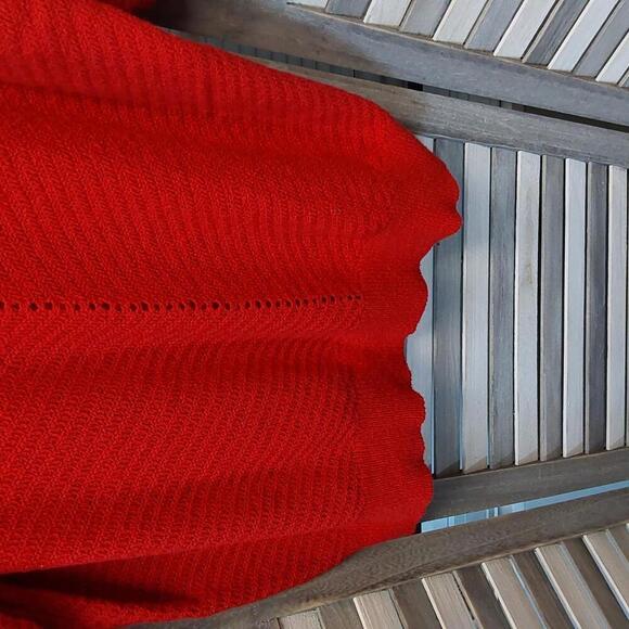 Chic Red Knit Sweater with Puff Sleeves | Knox Rose | 2X - Picture 4 of 12